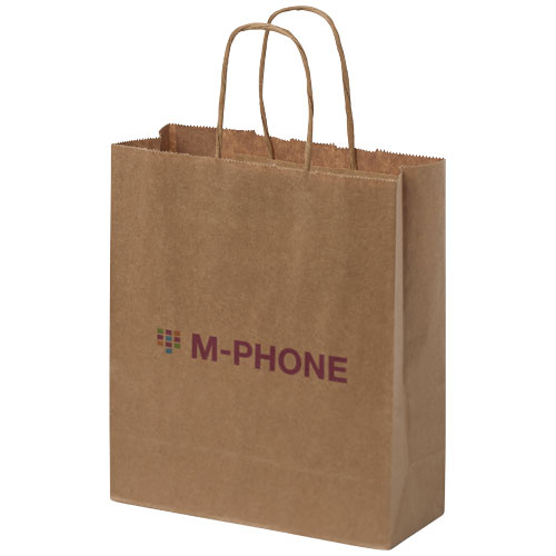 Sac papier Kraft 18x8x21cm à personnaliser - PETIT Marron kraft